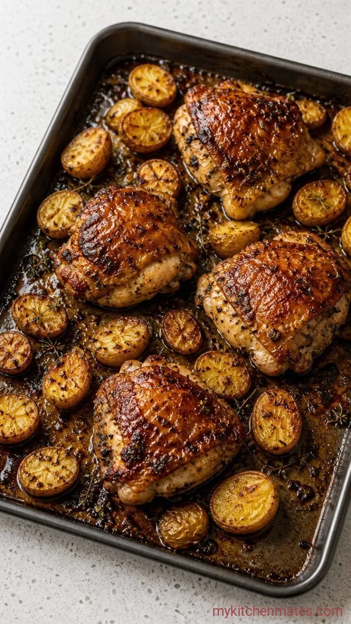 Crispy One-Pan Chicken Thighs and Potatoes Step 4: Broil for Extra Crispiness