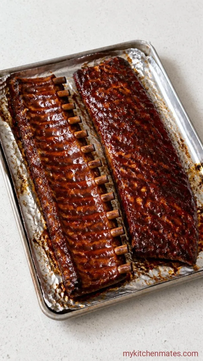 Fall-Off-The-Bone BBQ Ribs in the Crockpot Step 4: Broil the Ribs