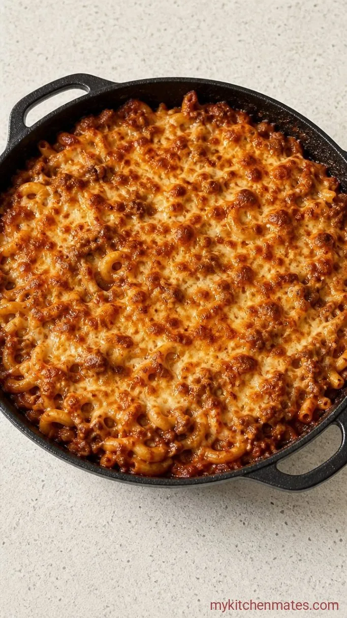 30-Minute Cheesy Taco Pasta Casserole Step 4: Broil the Top