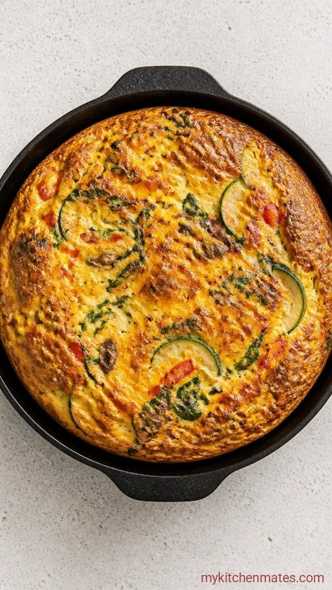 20-Minute Veggie-Packed Frittata Step 4: Broil Until Puffed and Golden