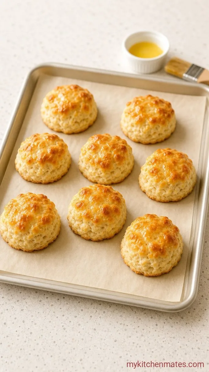 Quick and Fluffy Gluten Free Drop Biscuits Step 4: Brush with Butter and Serve