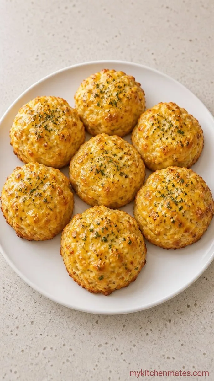 25-Minute Fluffy Keto Cheddar Bay Biscuits Step 4: Brush with Garlic Butter and Serve Warm