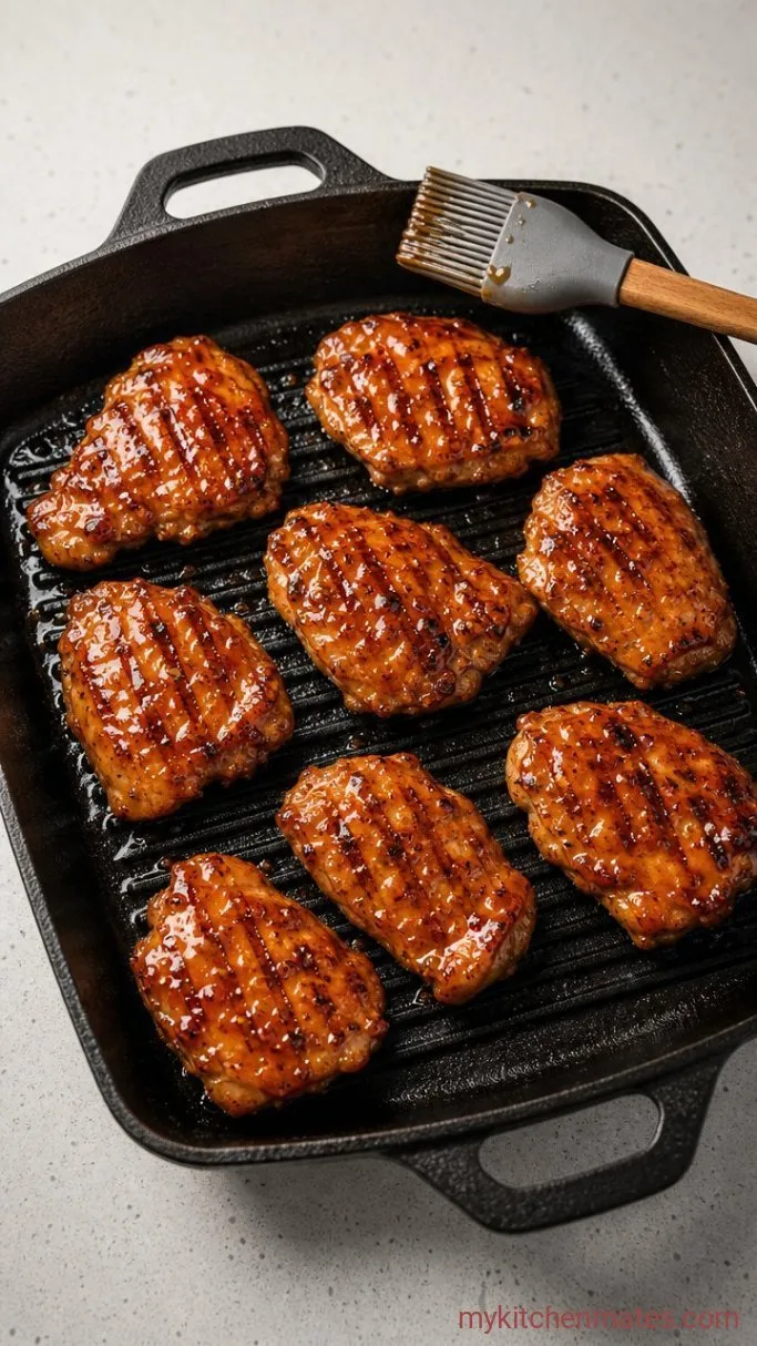 Sticky Hot Honey Grilled Chicken Step 4: Brush with Hot Honey