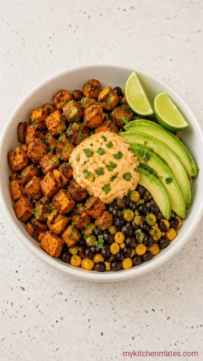 Roasted Chipotle-Lime Sweet Potato Taco Bowls Step 4: Build the Bowls