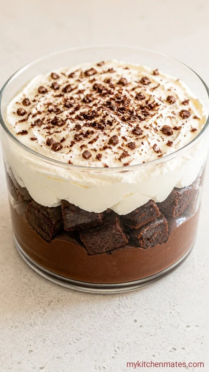 Layered Brownie Trifle Step 4: Build the Layers