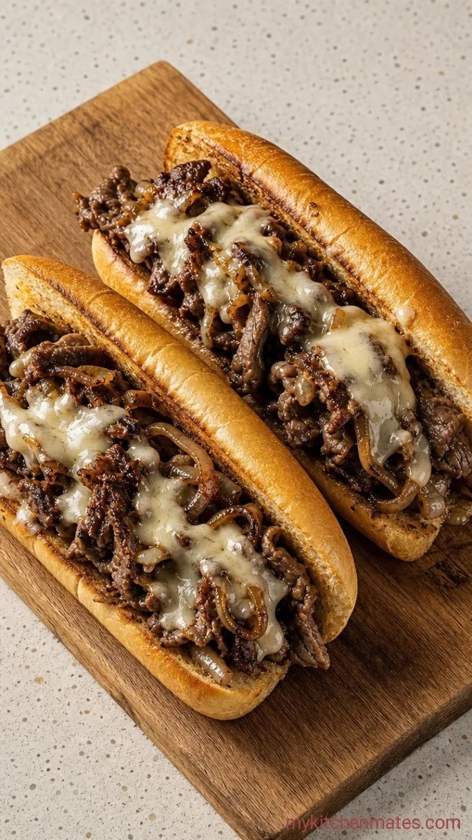 Classic Philly Cheese Steak Sandwich Step 4: Build the Sandwiches