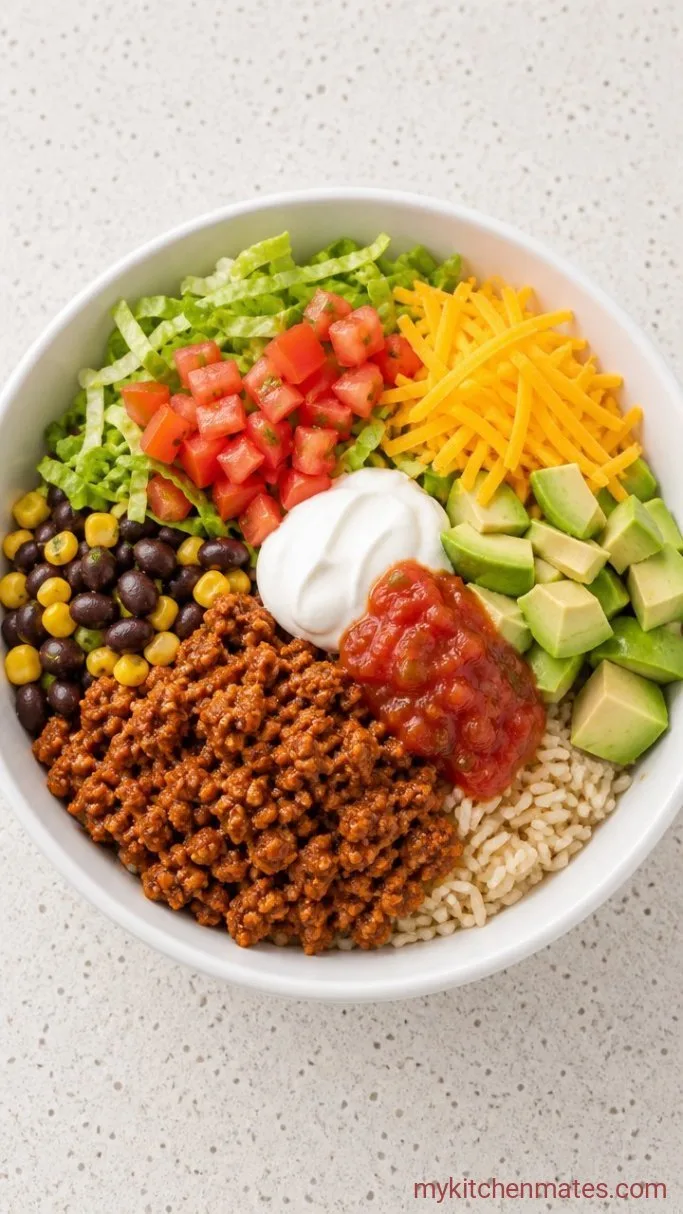 30-Minute Turkey Taco Bowls Step 4: Build Your Bowl