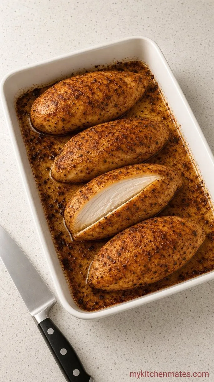 Juicy Oven-Baked Frozen Chicken Breast (No Thawing!) Step 4: Check for Doneness