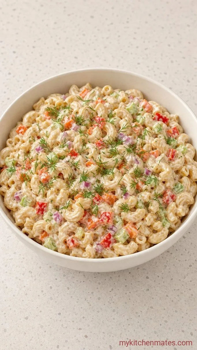 Creamy Healthy Macaroni Salad (with Greek Yogurt Dressing) Step 4: Chill and Give It a Final Stir
