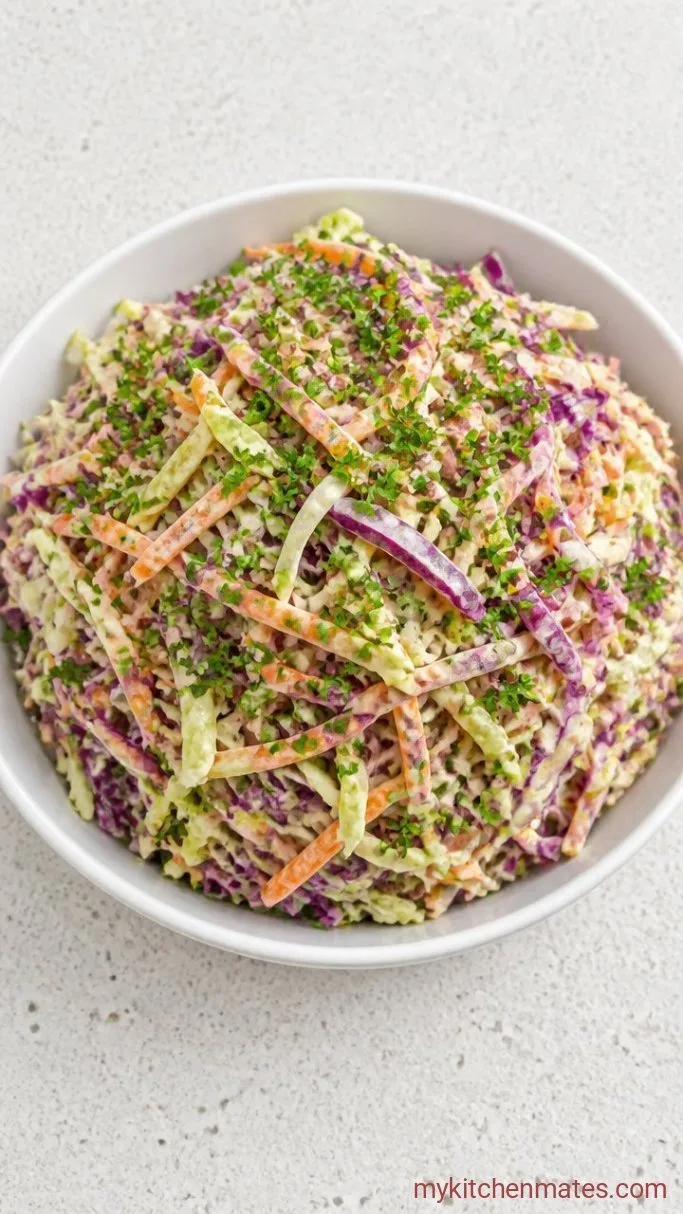 Creamy No-Mayo Vegan Coleslaw Step 4: Chill and Serve the Slaw