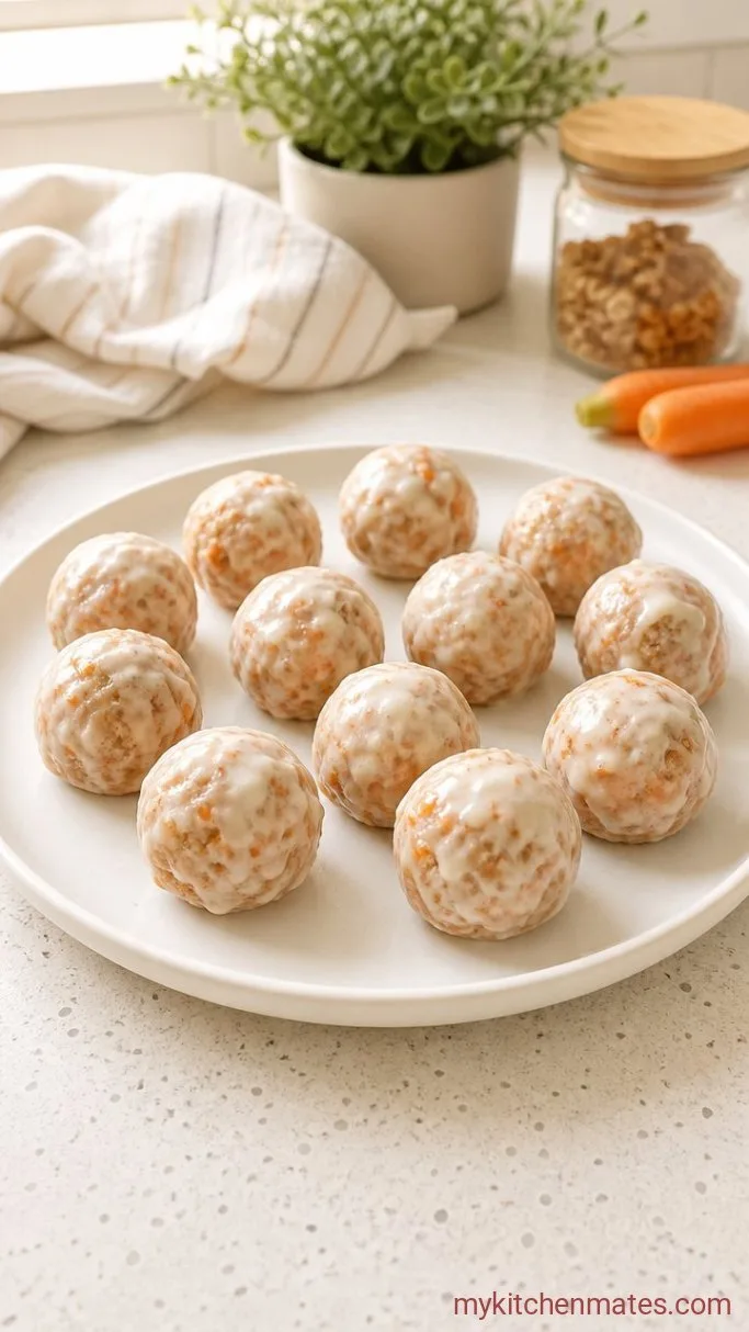 15-Minute No-Bake Carrot Cake Bites Step 4: Coat and Serve