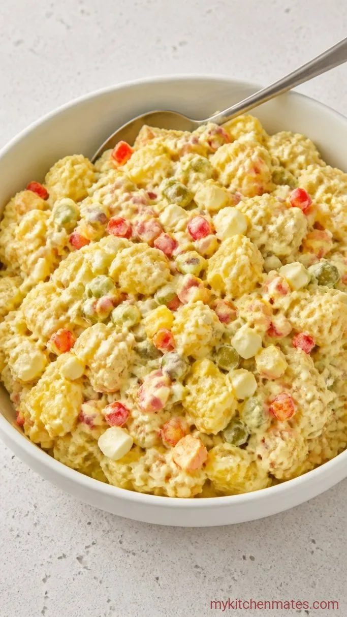 Creamy Puerto Rican Potato Salad (Ensalada de Papa) Step 4: Combine and Serve the Salad