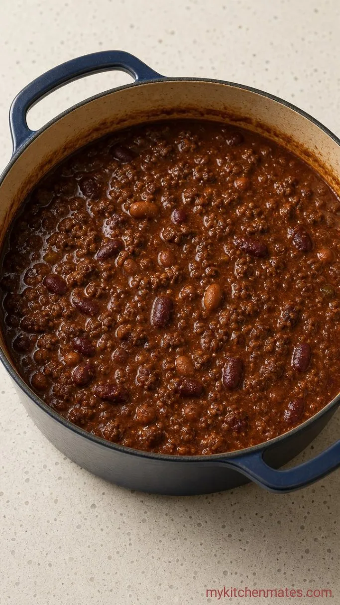 Hearty Beef Chili That's Ready in Under an Hour Step 4: Combine and Simmer