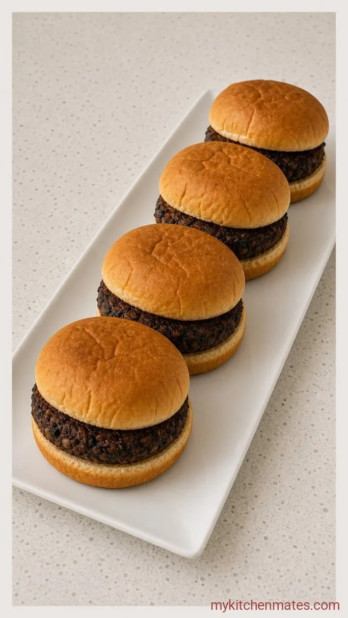 Firm Vegan Black Bean Burgers Step 4: Cook and Assemble the Burgers