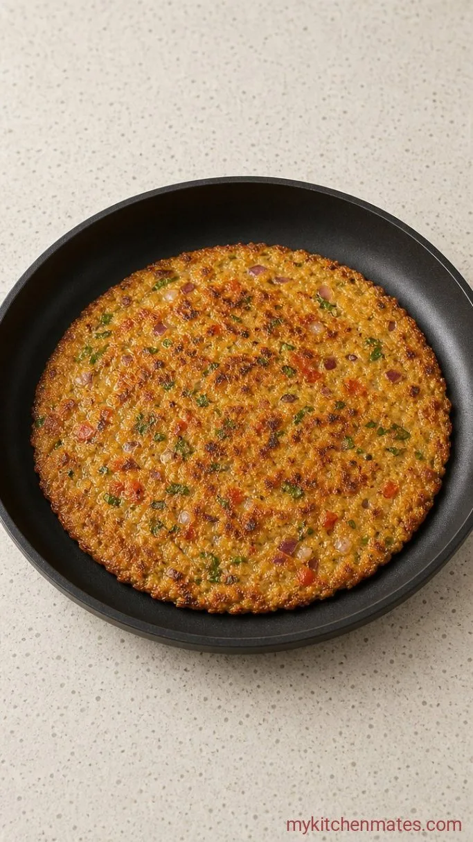Savory Oats Chilla (Vegetable Oat Pancakes) Step 4: Cook the Chilla