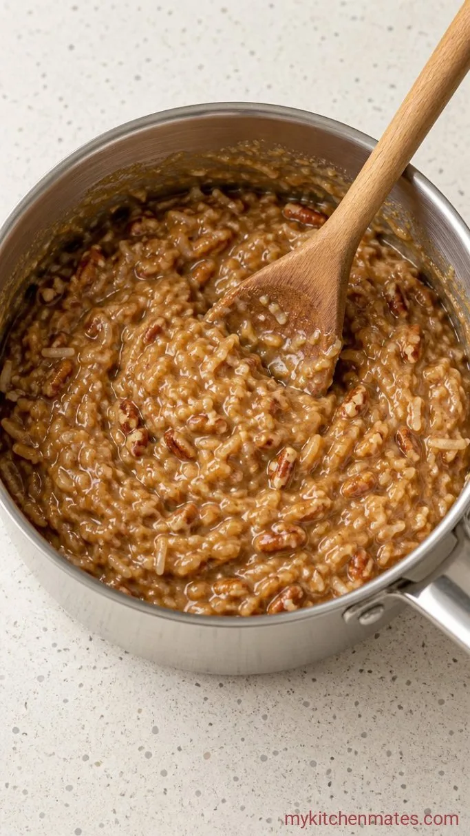 German Chocolate Sheet Cake (So Much Easier Than Layers) Step 4: Cook the Coconut-Pecan Frosting