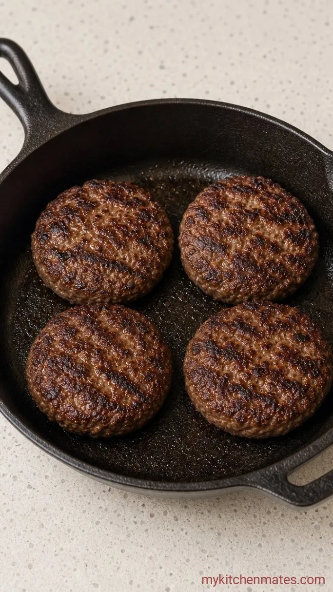 30-Minute Chili Cheese Burger Step 4: Cook the Patties