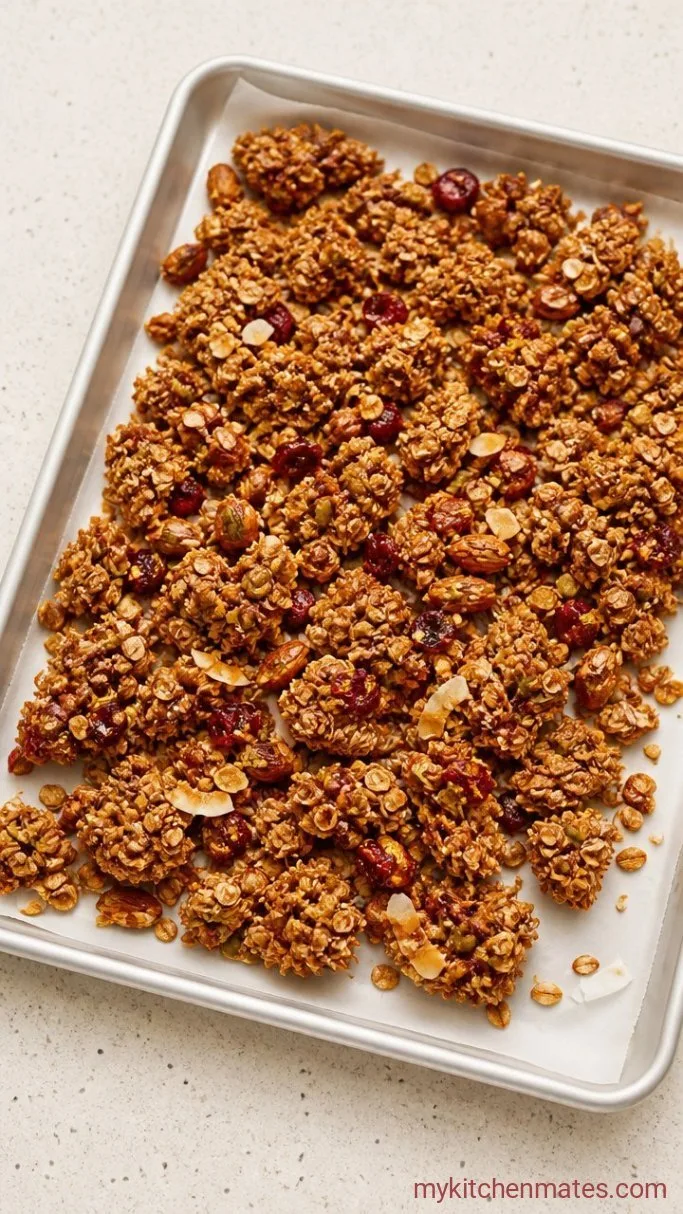 Clumpy Sourdough Discard Granola Step 4: Cool and Break Into Clusters