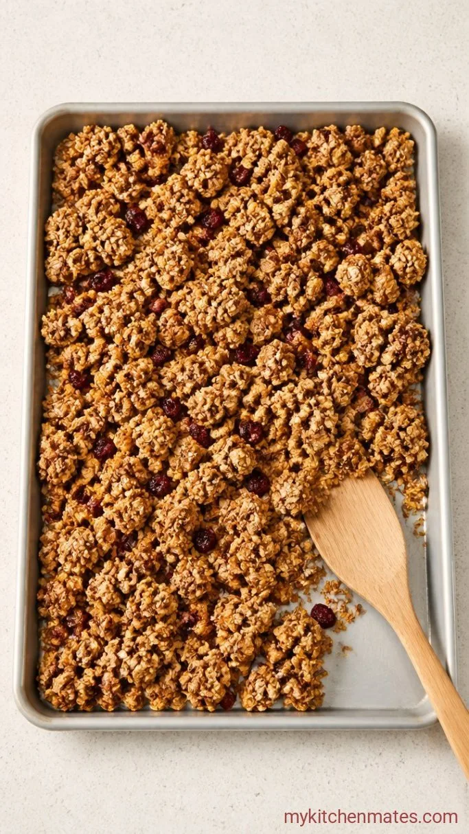 Honey Granola Recipe Step 4: Cool and Break Into Clusters