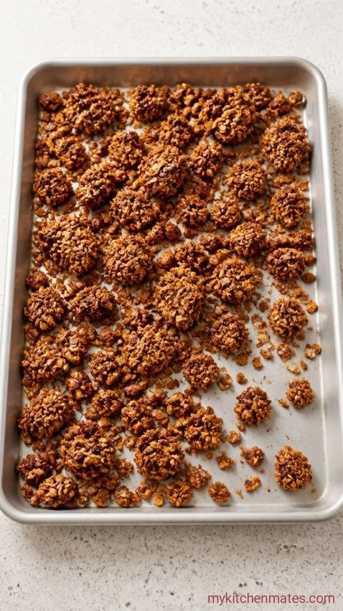 5-Ingredient Vanilla Granola with Big Clusters Step 4: Cool and Break Into Clusters