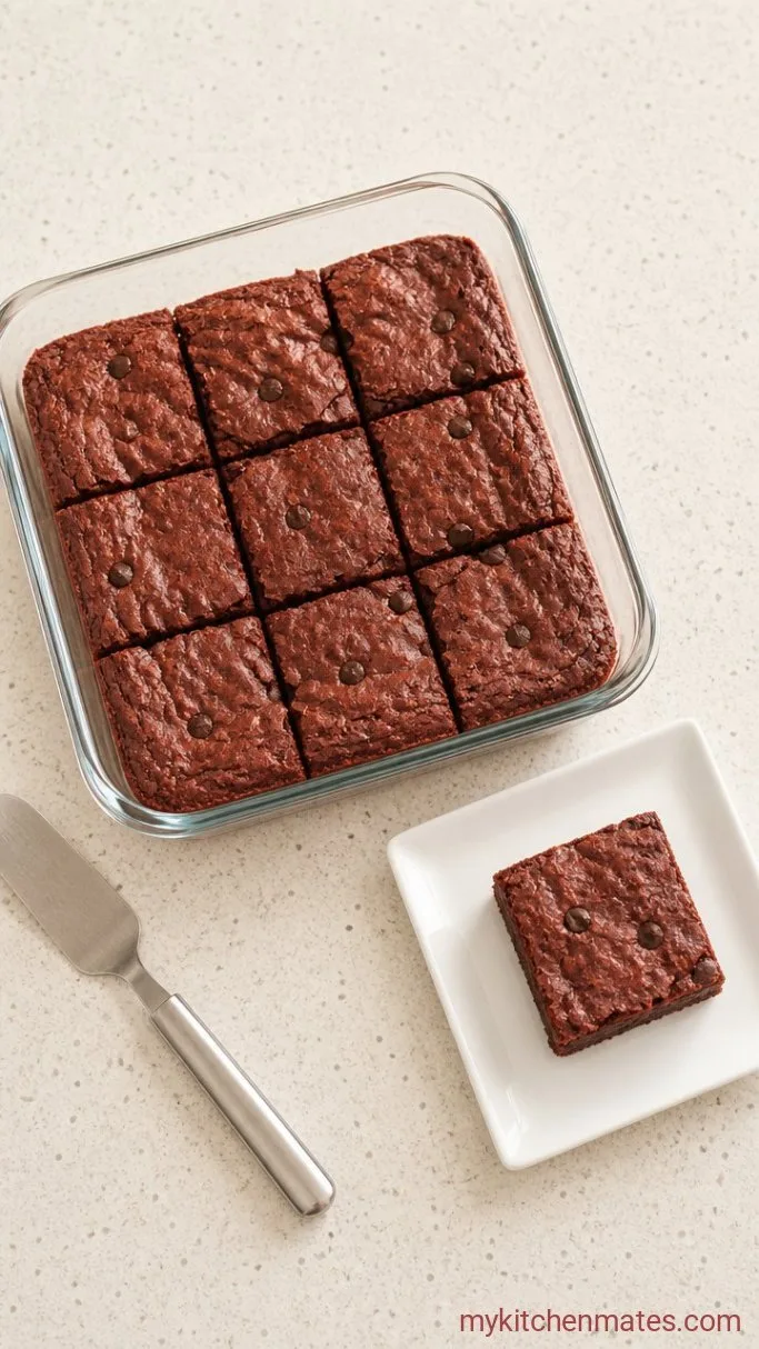 4-Ingredient Red Velvet Box Cake Brownies Step 4: Cool and Slice
