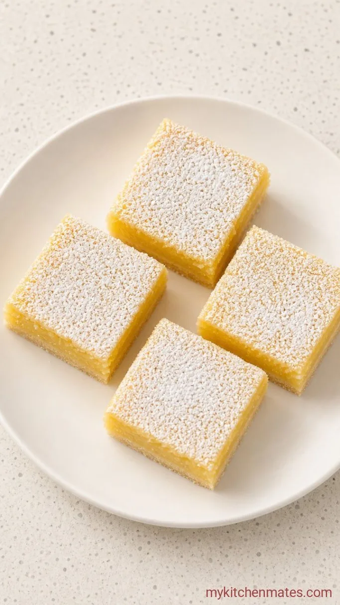 Easy 2-Ingredient Lemon Bars Step 4: Cool, Dust, and Slice the Bars