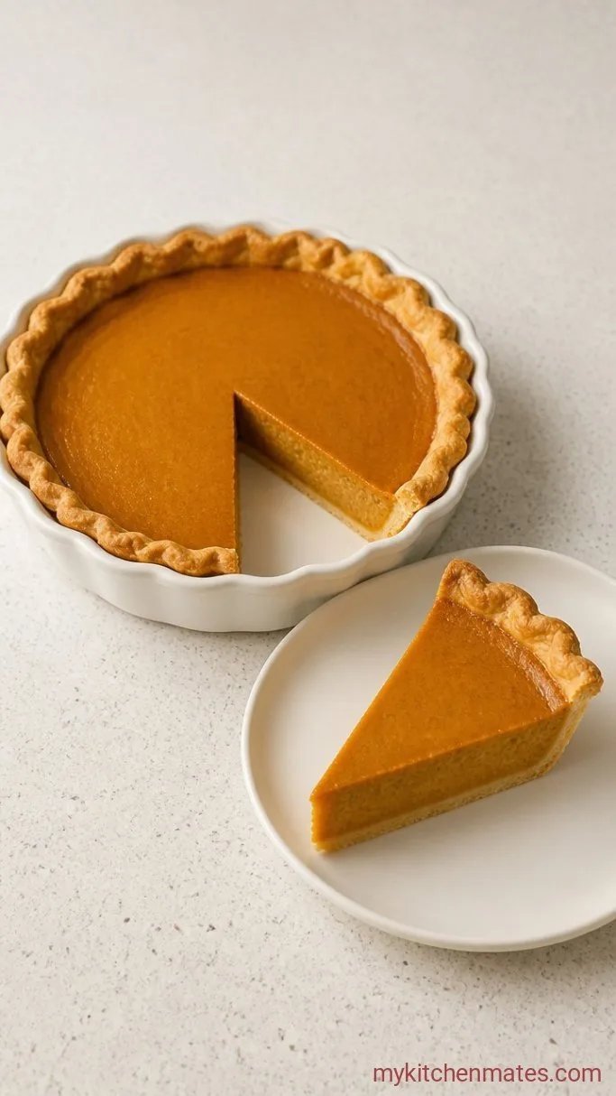 Creamy Pumpkin Custard Pie with a Buttery Crust Step 4: Cool, Slice, and Serve