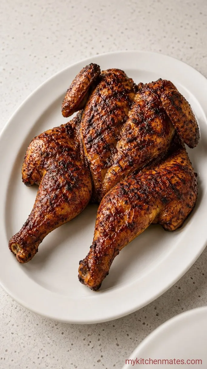 Juicy Grilled Whole Chicken (Spatchcock Method) Step 4: Crisp the Skin and Serve