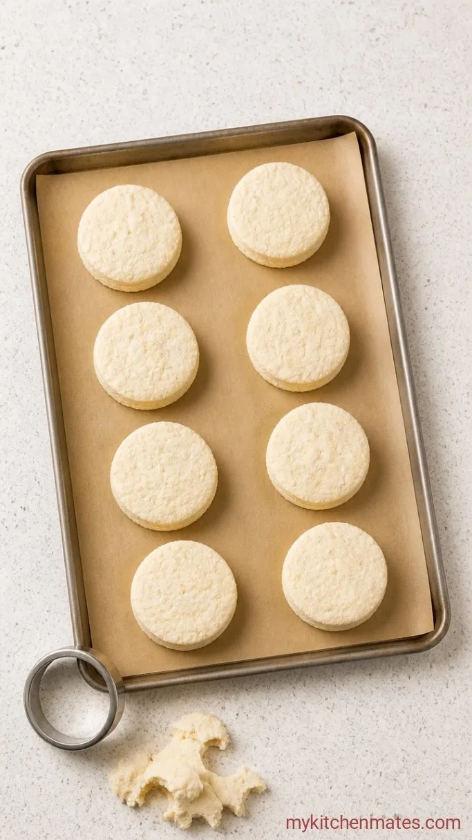 Flaky 30-Minute Sourdough Discard Biscuits Step 4: Cut Out the Biscuits