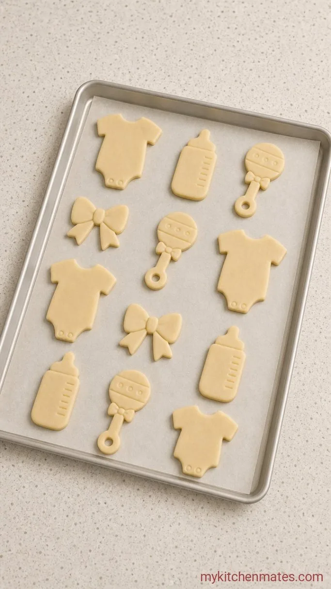 Soft Cut-Out Sugar Cookies for Baby Showers Step 4: Cut Out the Cookies and Bake