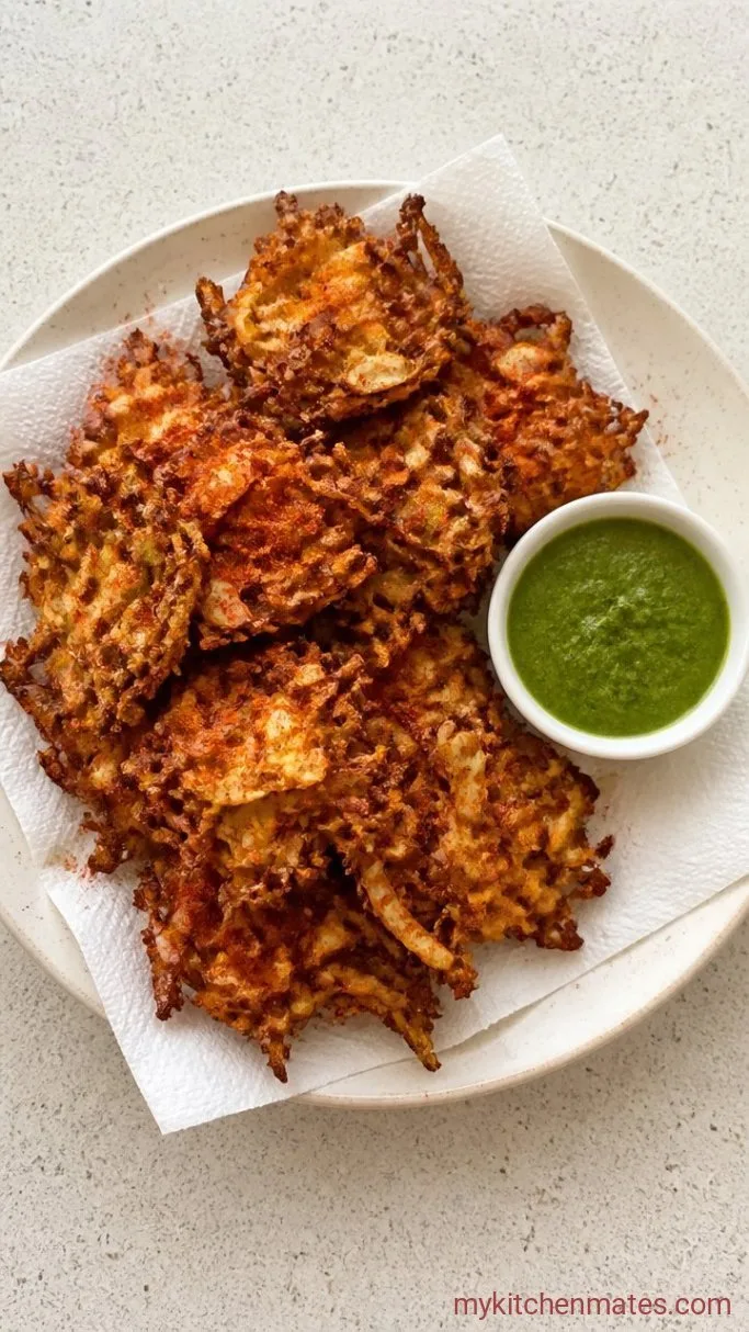 Crispy Cabbage Pakoda (Indian Cabbage Fritters) Step 4: Drain and Serve Hot