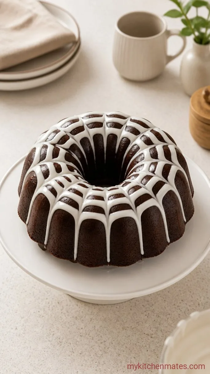 Step 4: Drizzle the Spiderweb Glaze