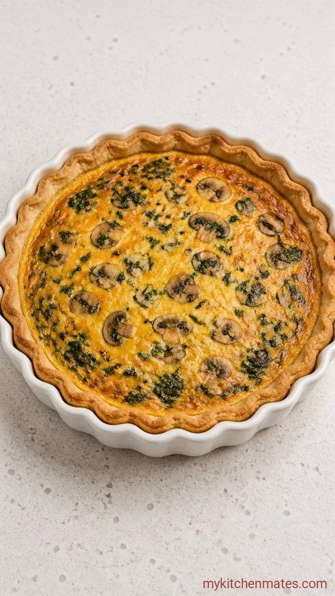 The Spinach Mushroom Quiche I Make on Busy Weeknights Step 4: Fill and Bake the Quiche
