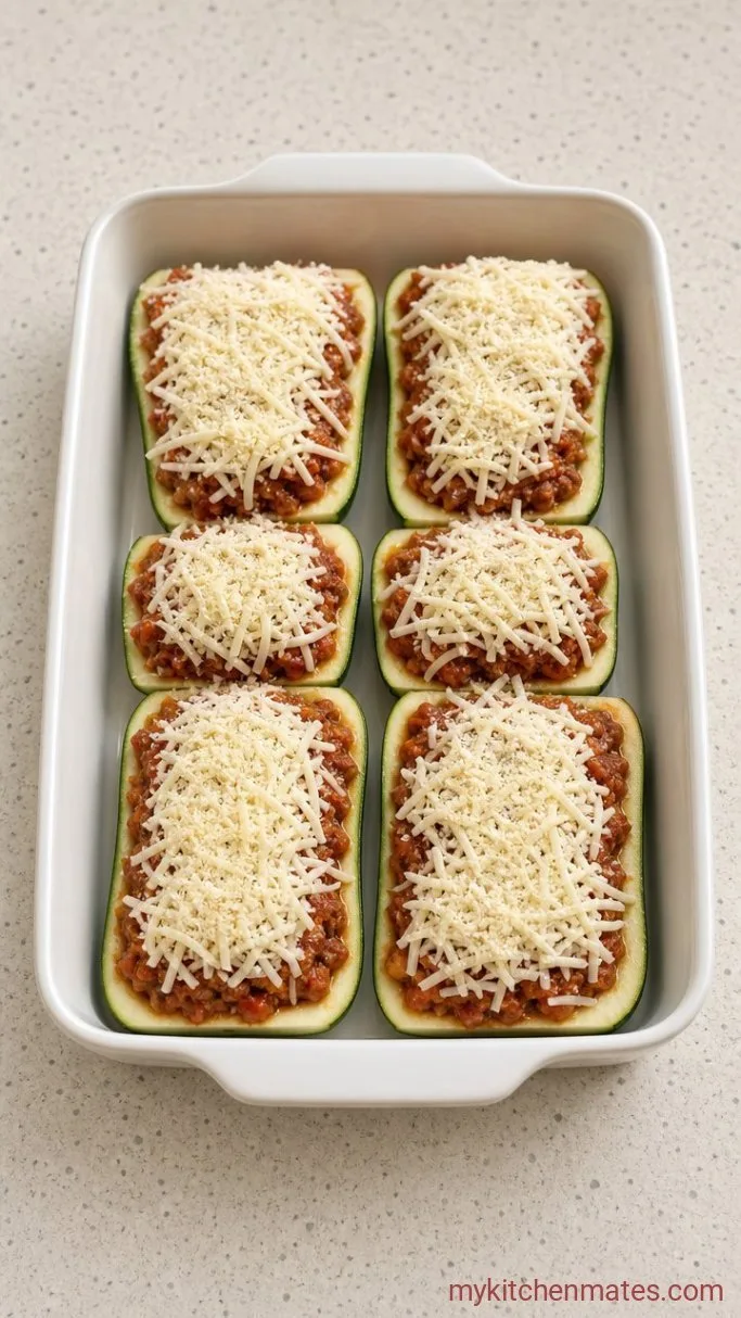 30-Minute Stuffed Zucchini Boats Step 4: Fill the Boats