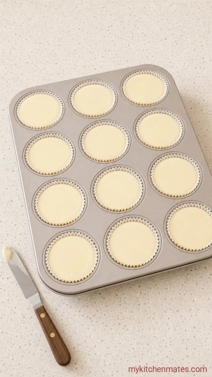 15-Minute No-Bake Mini Cheesecake Bites Step 4: Fill the Cups and Chill