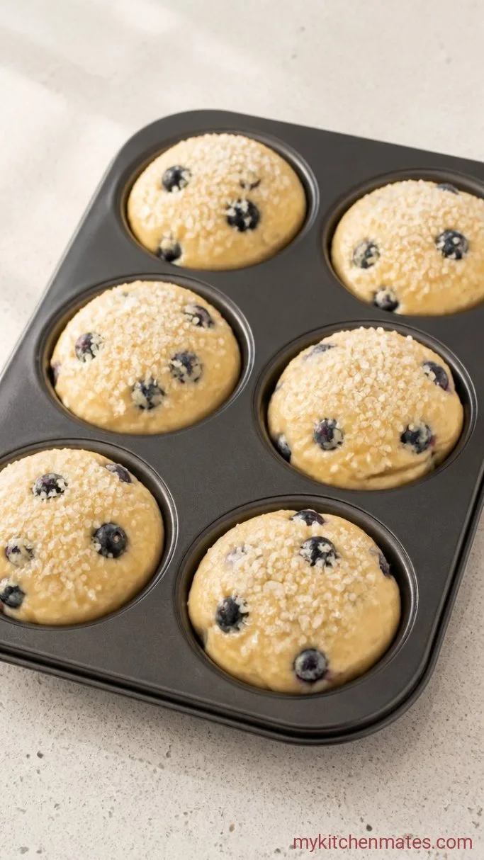 Buttermilk Blueberry Jumbo Muffins Step 4: Fill the Jumbo Pan