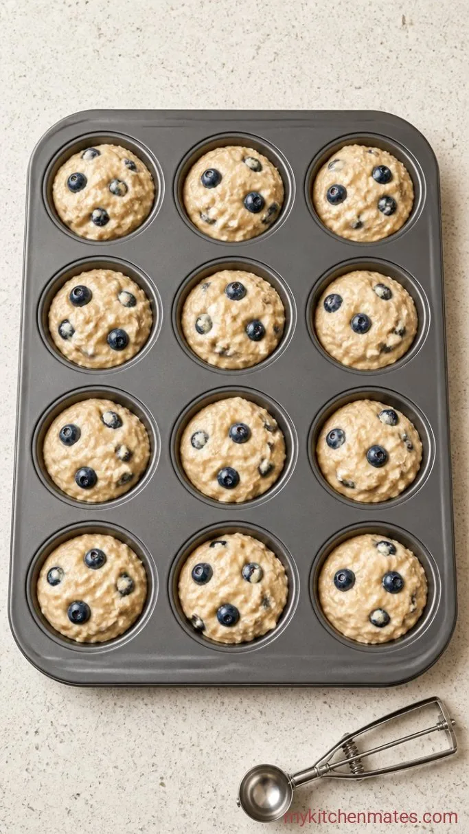 Moist Paleo Blueberry Muffins Step 4: Fill the Muffin Cups