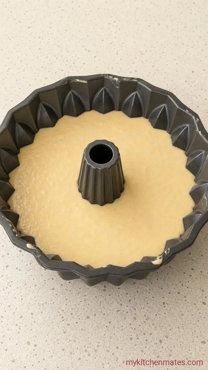 Step 4: Fill the pan and bake