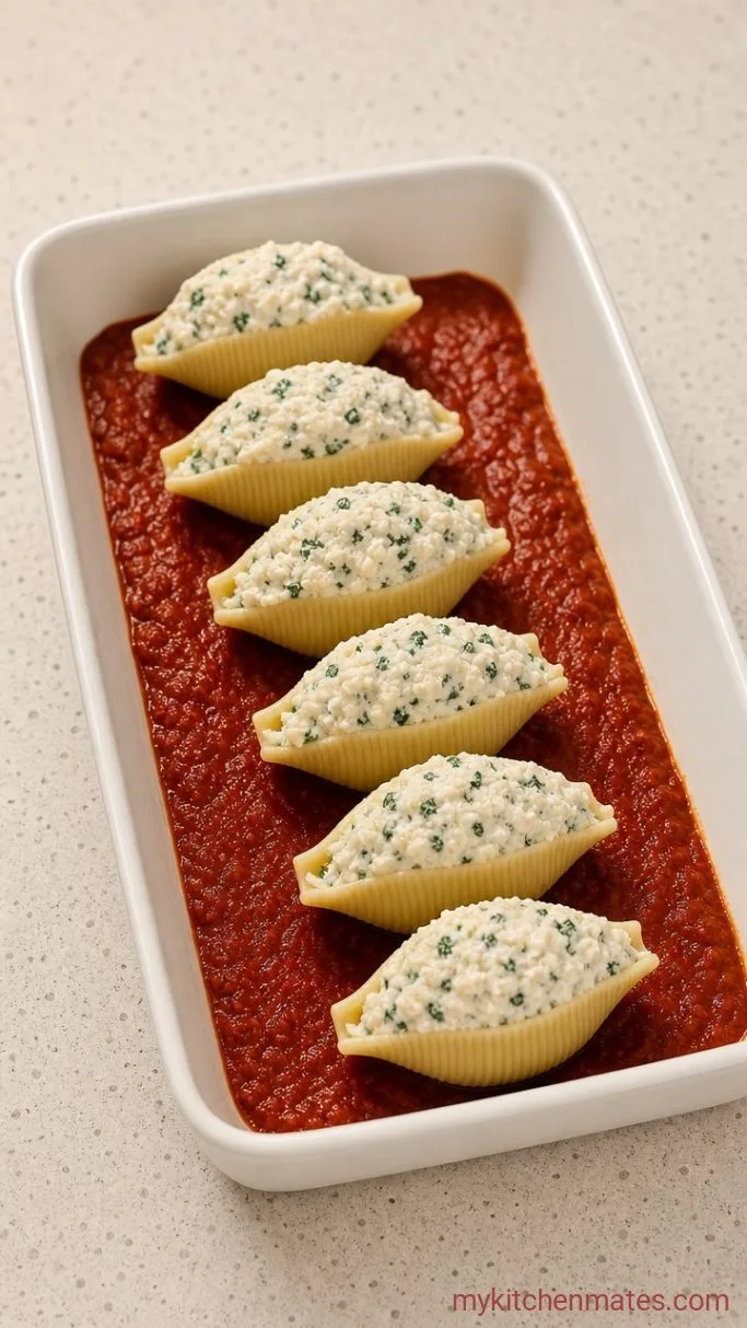 45-Minute Cheesy Beef Stuffed Shells Step 4: Fill the Shells