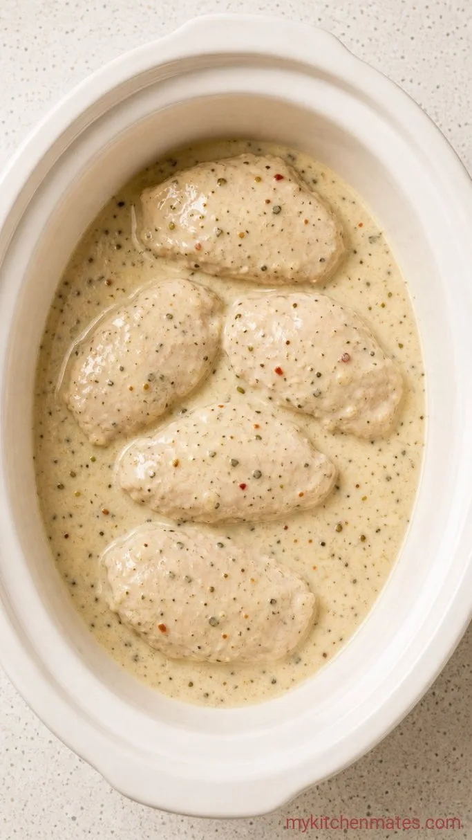 Creamy Crockpot Garlic Parmesan Chicken Step 4: Finish the Creamy Sauce