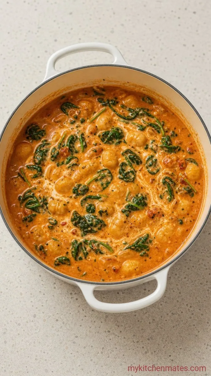 Step 4: Finish with Cream and Spinach