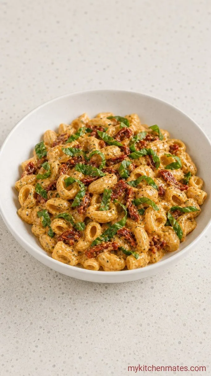 20-Minute Creamy Sundried Tomato Pasta Step 4: Finish with Fresh Basil and Serve