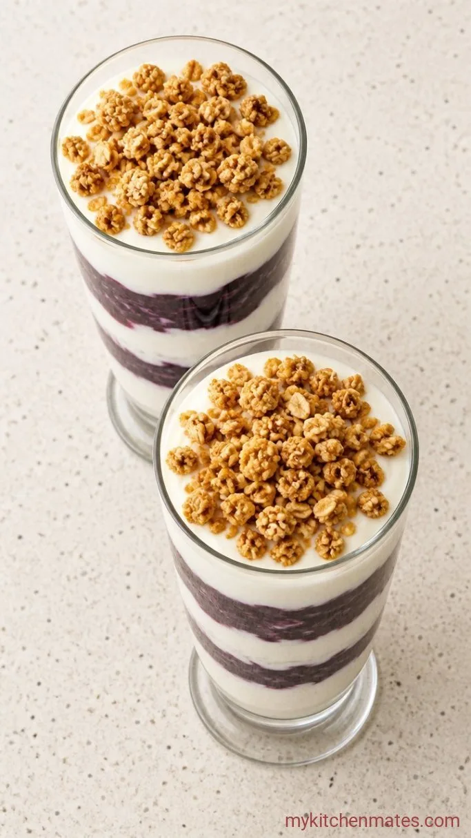 5-Minute Blueberry Parfait Cups Step 4: Finish with Granola