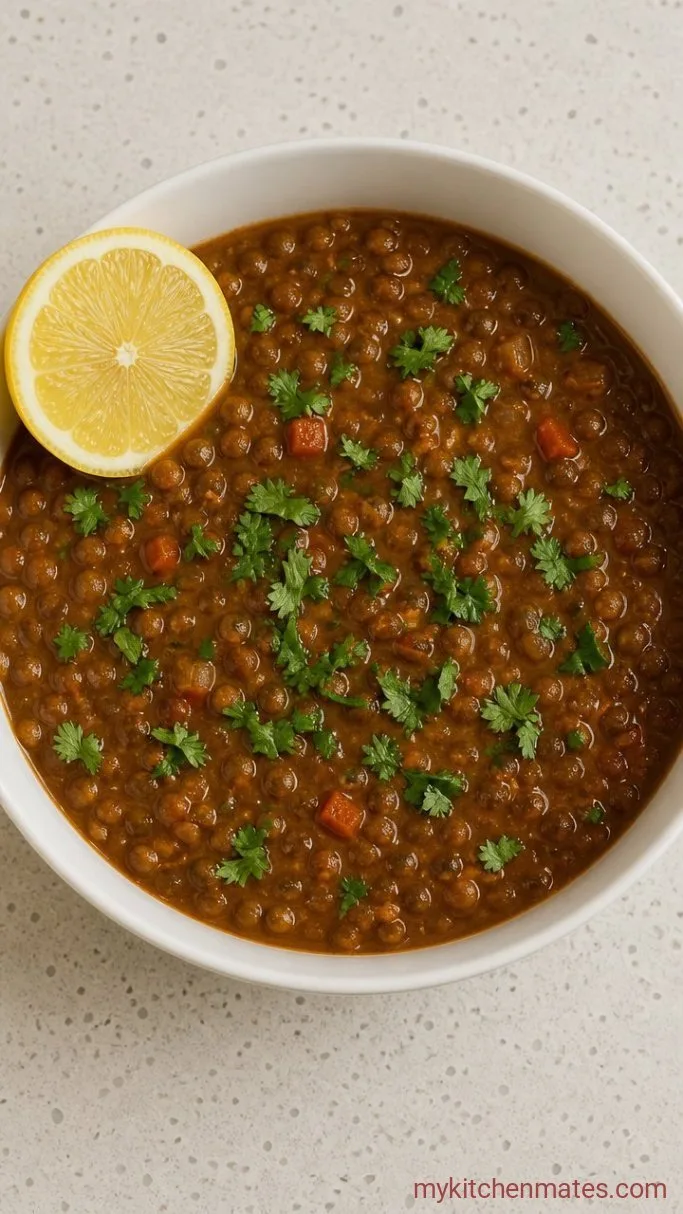 Spiced Moroccan Lentil Soup (Ready in 30 Minutes) Step 4: Finish with Lemon and Herbs