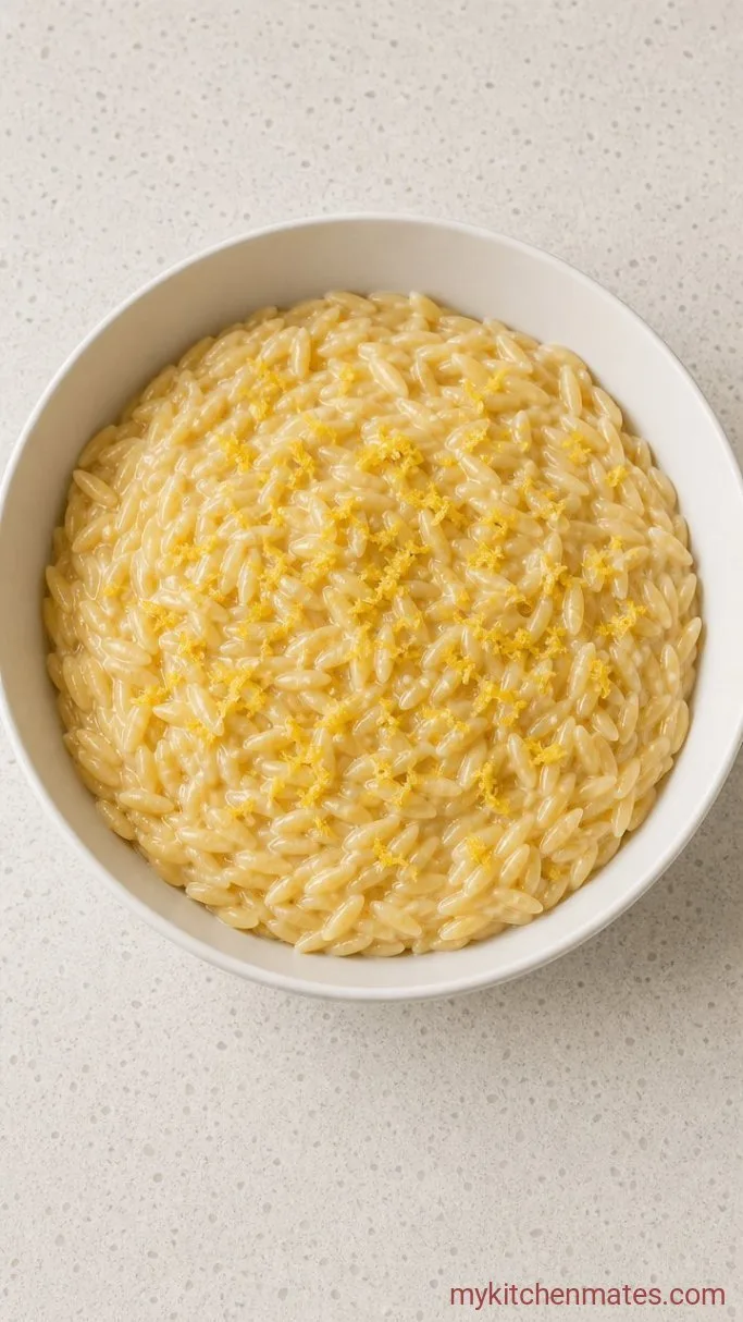 One-Pot Creamy Orzo Pasta Step 4: Finish with Lemon and Serve