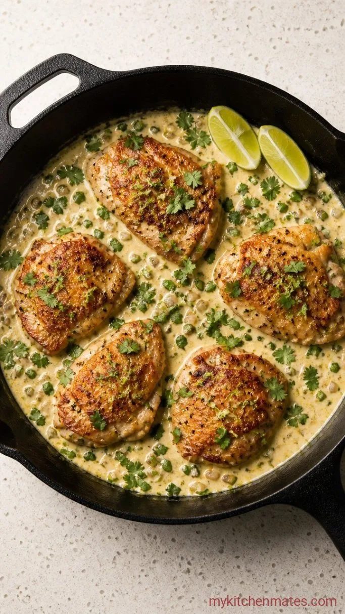 30-Minute Creamy Coconut Lime Chicken Step 4: Finish with Lime and Cilantro