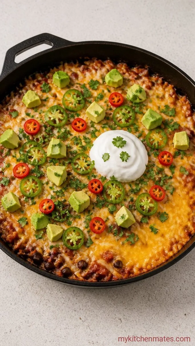 30-Minute Low Carb Taco Casserole Step 4: Finish with Toppings and Serve