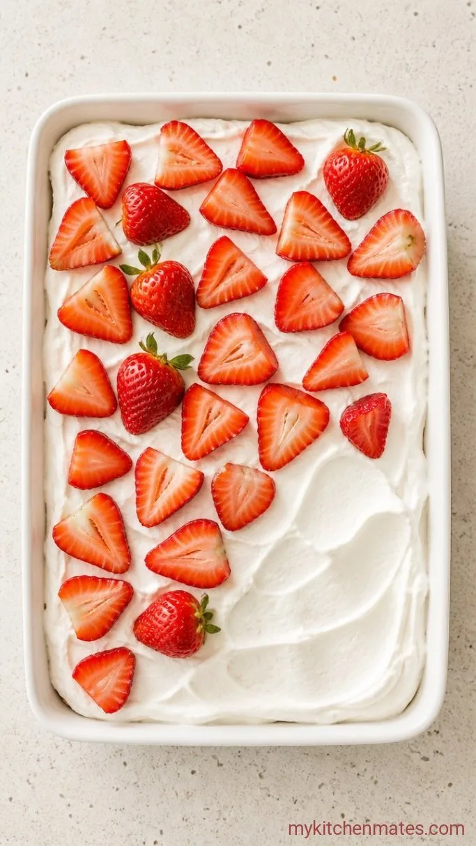 Step 4: Finish with Whipped Topping and Strawberries