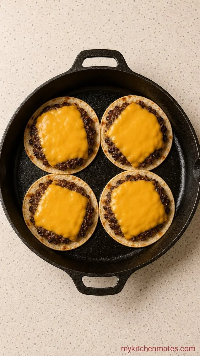 Step 4: Flip and Melt the Cheese