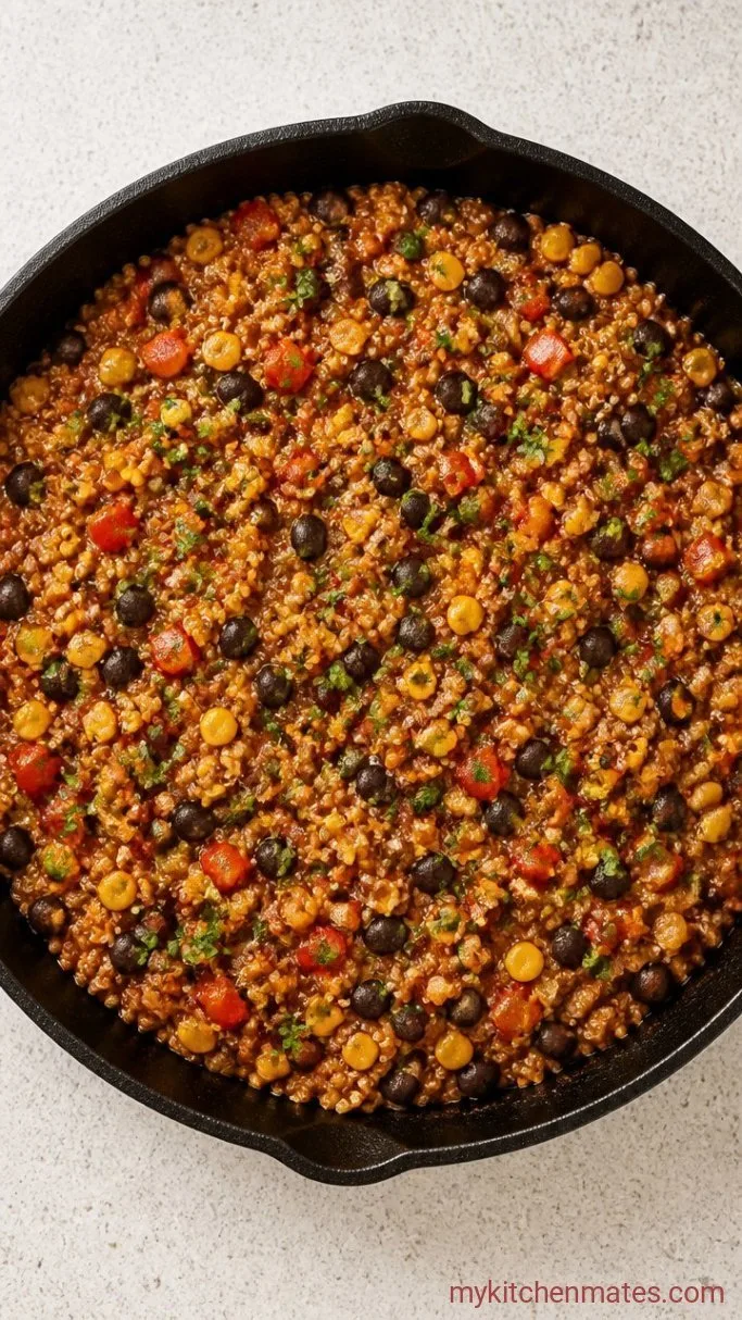 30-Minute One Pan Mexican Quinoa Step 4: Fluff and Finish